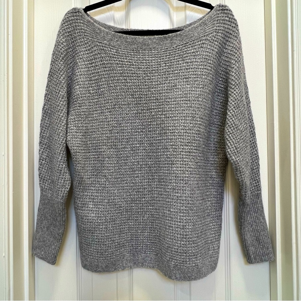 Maurices Boat Neck/Off Shoulder Sweater | Heater Gray Size S
